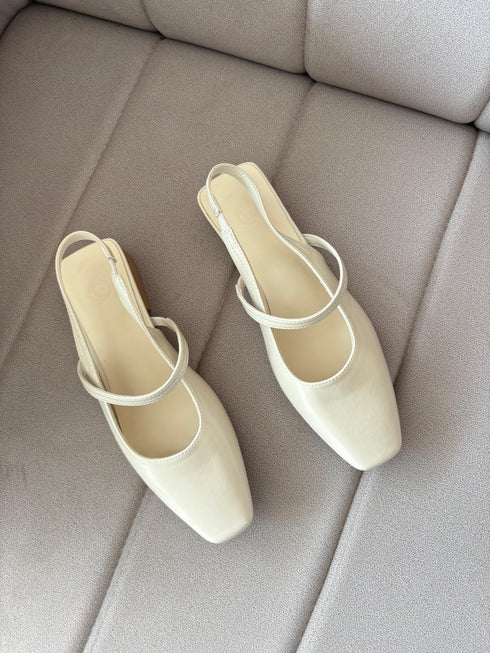 Women Casual Close Toe Sling Slid On Heels